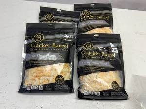 lot 116 image: 4x 8oz Cracker Barrel Shredded Cheese