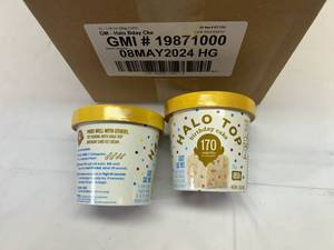 lot 193 image: 12x 1.76oz Halo Top-Birthday Cake