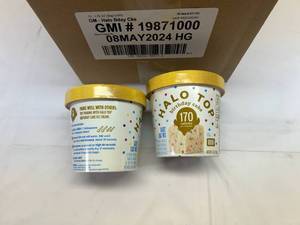 lot 194 image: 12x 1.76oz Halo Top-Birthday Cake