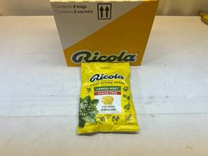lot 294 image: MM. 8x 19 Ricola Wrapped Drops-Lemon Mint Sugar Free