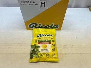 lot 295 image: MM. 8x 19 Ricola Wrapped Drops-Lemon Mint Sugar Free