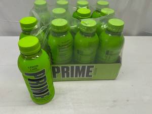 lot 268 image: P. 12x 16.9oz Prime Hydration Drink-Lemon Lime