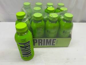 lot 270 image: P. 12x 16.9oz Prime Hydration Drink-Lemon Lime