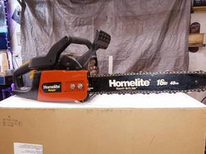 lot 79 image: Homelite 16in chainsaw Works