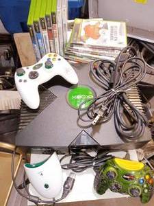 lot 80 image: Xbox original, 10 Games, and Controllers