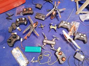 lot 94 image: RC drones and helicopters