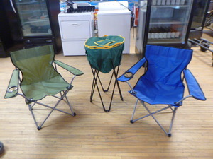 lot 18 image: 2 Outdoor Folding Chairs and Cooler