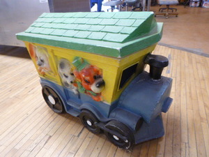 lot 55 image: Vintage Blow Mold Circus Train Toy Box