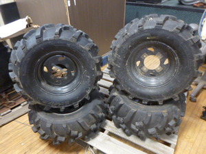 lot 78 image: 4 AT589 ATV Tires with 4 hole Rims