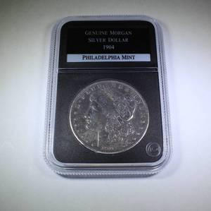 lot 10 image: 1904 Morgan Silver Dollar 90% Silver