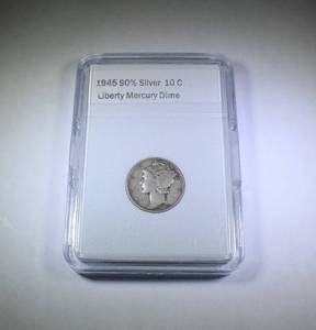 lot 14 image: 1945 10C Liberty Mercury Dime 90% Silver