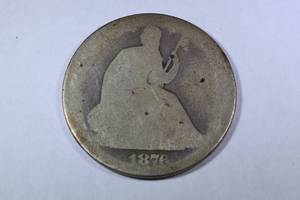 lot 17 image: 1876 US Seated Half Dollar