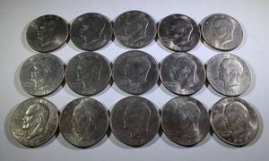 lot 21 image: 15 Eisenhower Dollars