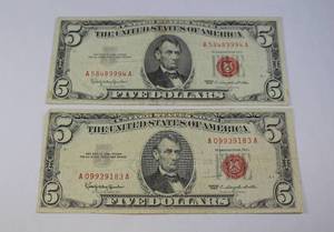 lot 29 image: 2 - 1963 5 Dollar Certificate