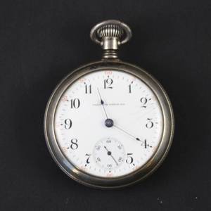 lot 35 image: Illinois Sterling Pocket Watch Ticks