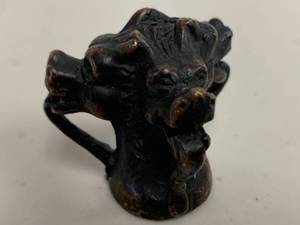 lot 6 image: Vintage Metal Mini Multi-Headed Figurine
