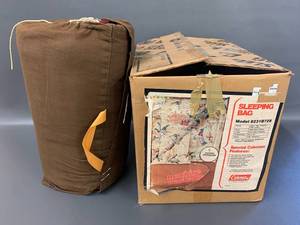 lot 17A image: Coleman Sleeping Bag Model 8231B728