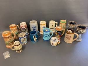 lot 28A image: Vintage Ceramic Beer Stein Collection
