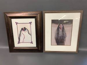 lot 35AZ image: Framed Native American Art Prints