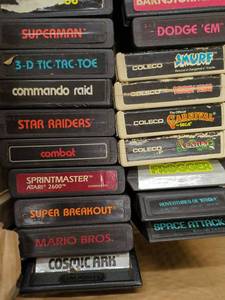 lot 35A image: Atari 2600 & Sears Tele-Games w Many Games