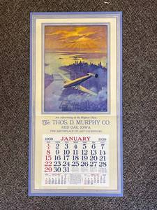 lot 37 image: 1939 Thos. D. Murphy Calendar - 29 long