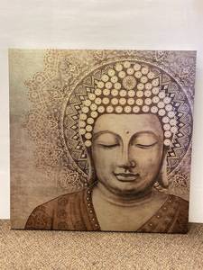 lot 45 image: Large Buddha Canvas Wall Art