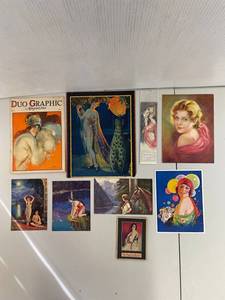 lot 47 image: Vintage 1930s Art Deco Pinup Illustrations