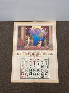 lot 53AB image: 1930 Thos. D. Murphy Co. Calendar