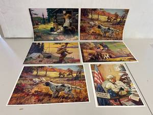 lot 63 image: Set of 6 Vintage Henry Hintermeister Art Prints