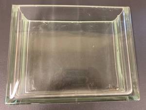 lot 76A image: Vintage Clear Glass Block  Vase