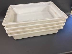 lot 96A image: Stackable Industrial Plastic Tubs - 25 x 18 x 5.5