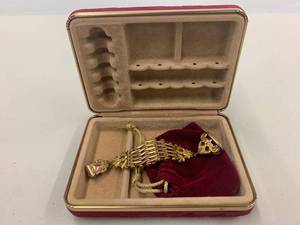 lot 113A image: Vintage Brass Watch Fob in Case