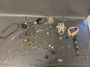 lot 201C image: Assorted Jewelry Lot Necklaces, Watches