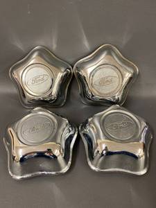 lot 205C image: Set of 4 Ford Star Wheel Center Hubcaps