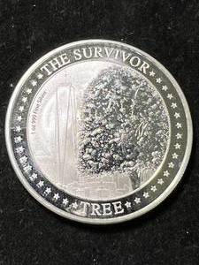 1 TROY OZ .999 FINE SILVER THE SURVIVOR TREE ROUND
