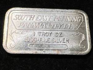 1 TROY OZ .999 FINE SILVER SOUTHEAST REFINING CO BAR
