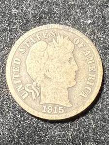 1915-S US BARBER DIME