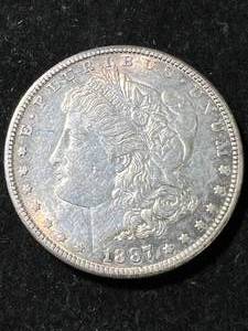 1887-S US MORGAN SILVER DOLLAR