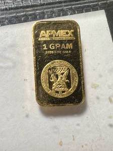 1 GRAM .999 PURE GOLD APMEX BAR