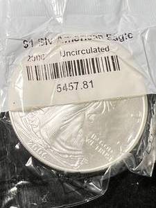 2006 AMERICAN SILVER EAGLE 1 TROY OZ .999 FINE SILVER UNC