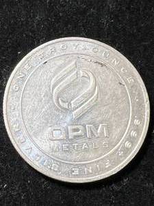 1 TROY OZ .999 FINE SILVER OPM METALS ROUND