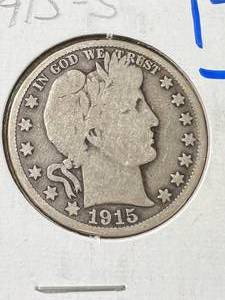 1915-S US BARBER HALF DOLLAR