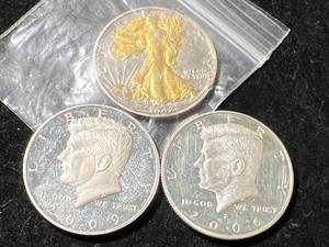 3 US SILVER HALF DOLLARS