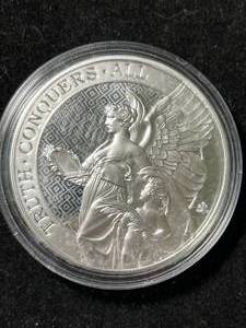 5 TROY OZ .999 FINE SILVER ST HELENA ROUND IN AIRTITE