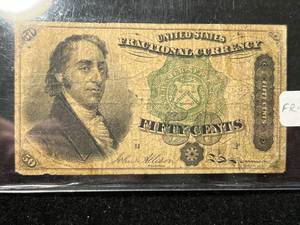 SERIES OF 1873 US FIFTY CENT FRACTIONAL CURRENCY