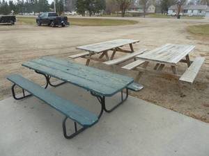 lot 11 image: Picnic Table 8  Wood picnic tables x 3