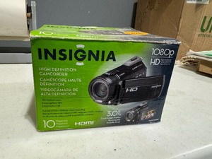 lot 36 image: Insignia High Definition Camcorder and Tripod