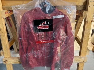 lot 29 image: Red Leather Motorcycle Jacket (Womens Size 10)
