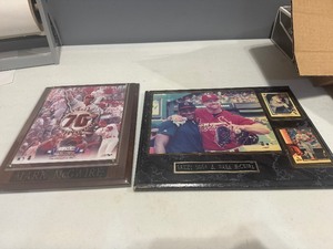 lot 54 image: Mark McGwire Collectible Plaques (One with Sammy Sosa)