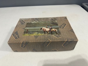 lot 59 image: Wooden Jigsaw Puzzle - Lake, Horse Riders, Fishing Scene  500 pieces
